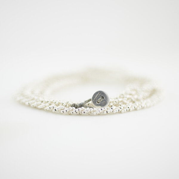 Micro Plait Kette lang 925 Sterling Silber