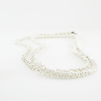 Micro Plait Kette lang 925 Sterling Silber